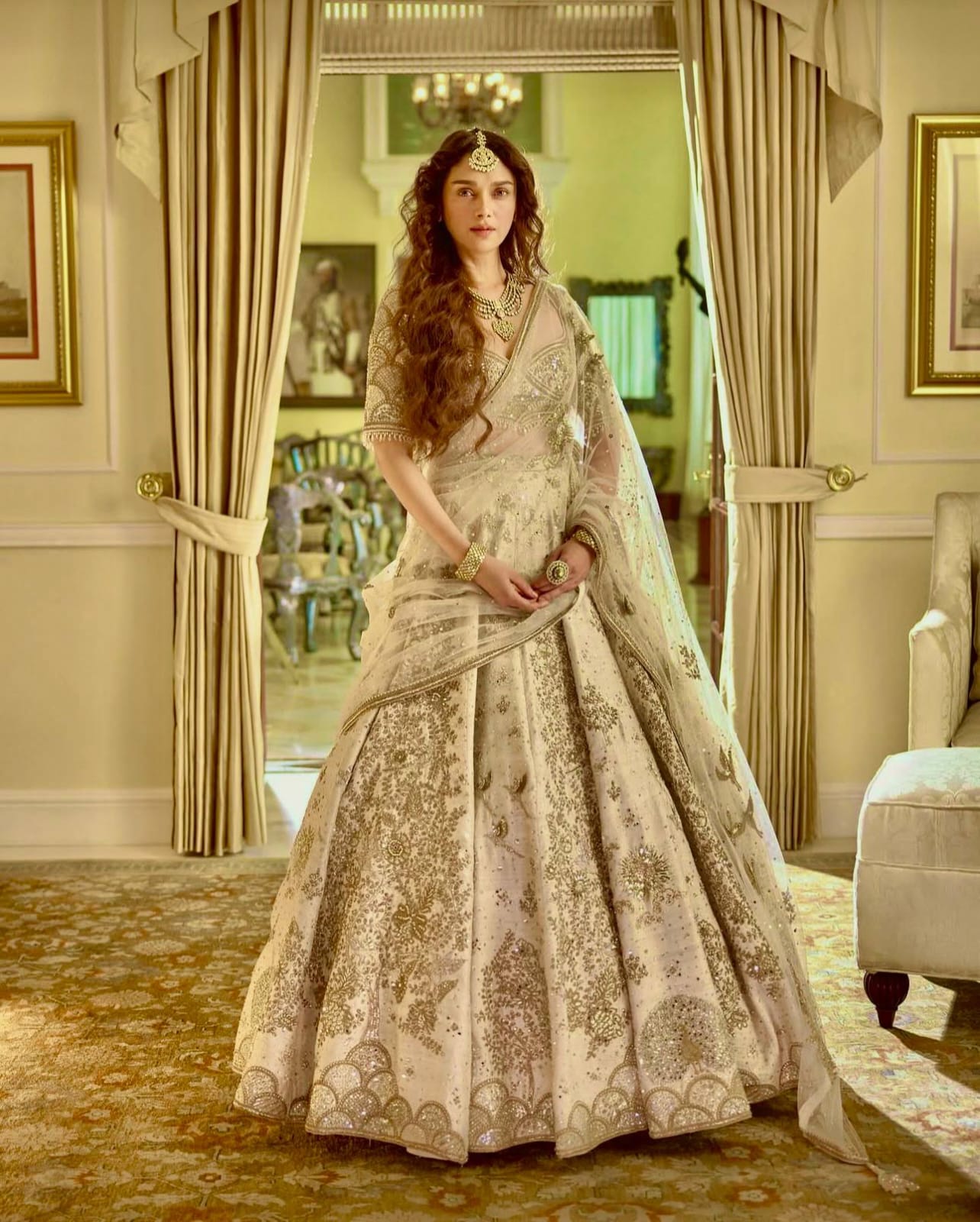 Golden Wedding Guest Lehenga Choli - Classic Indian Design 40 / Multicolor / Silk Golden Wedding Guest Lehenga Choli - Classic Indian Design 40 / Multicolor / Silk