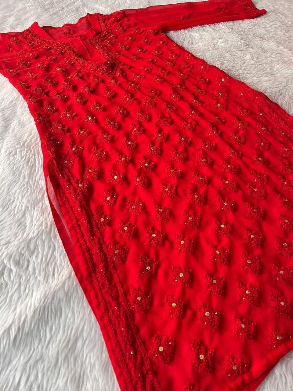 mukaish chikankari kurta