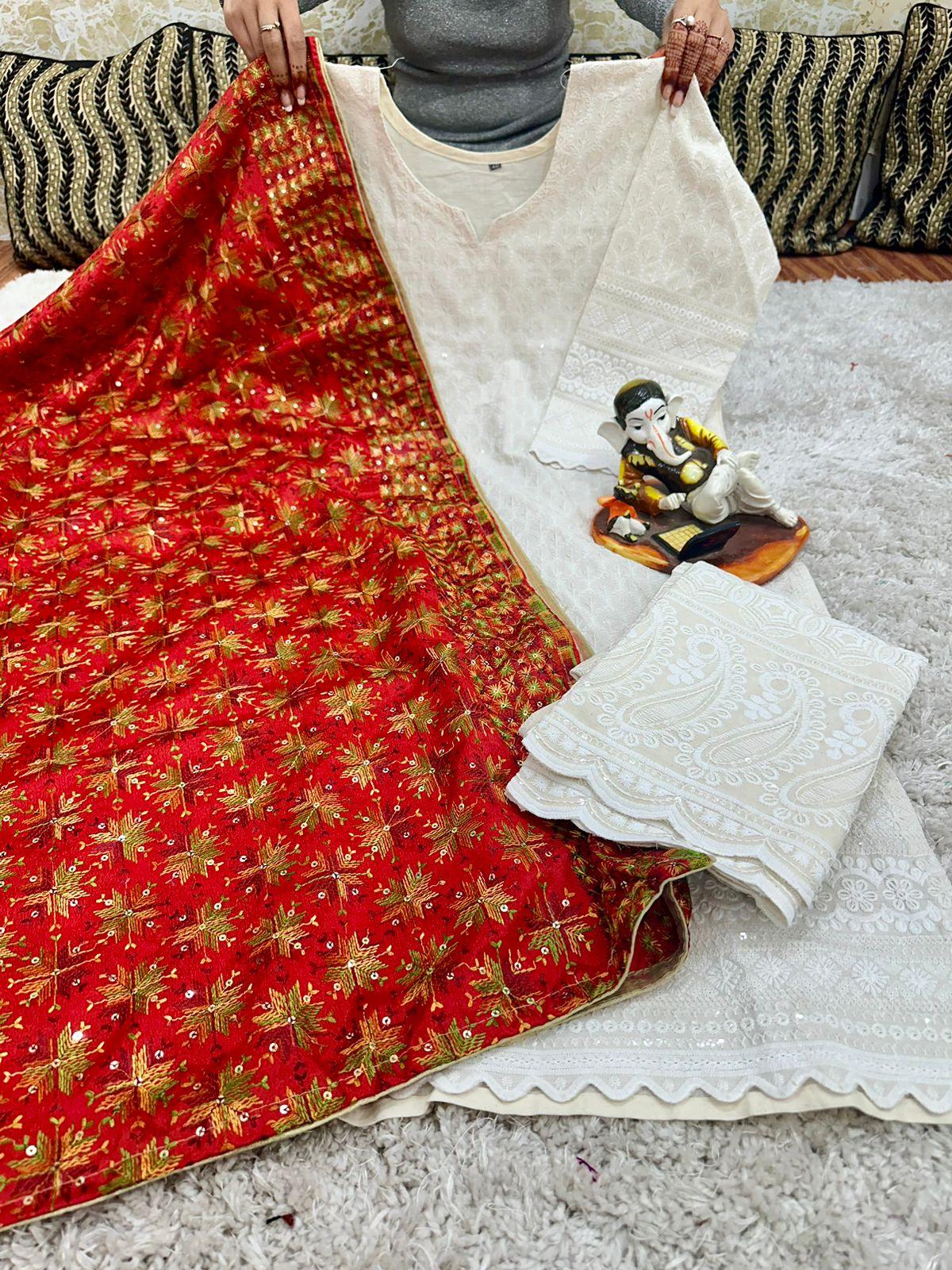 Design - 1 Royal Essence Chikan Elegance Ensemble 💕💃🏻 - Inayakhan Shop