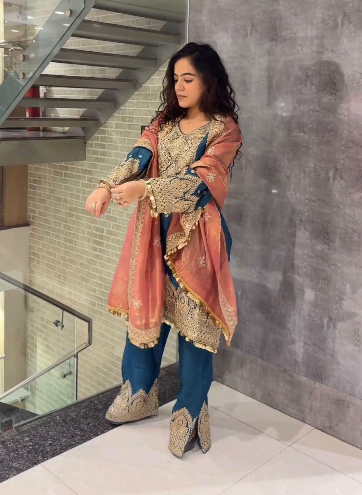 Party wear dupatta best sale