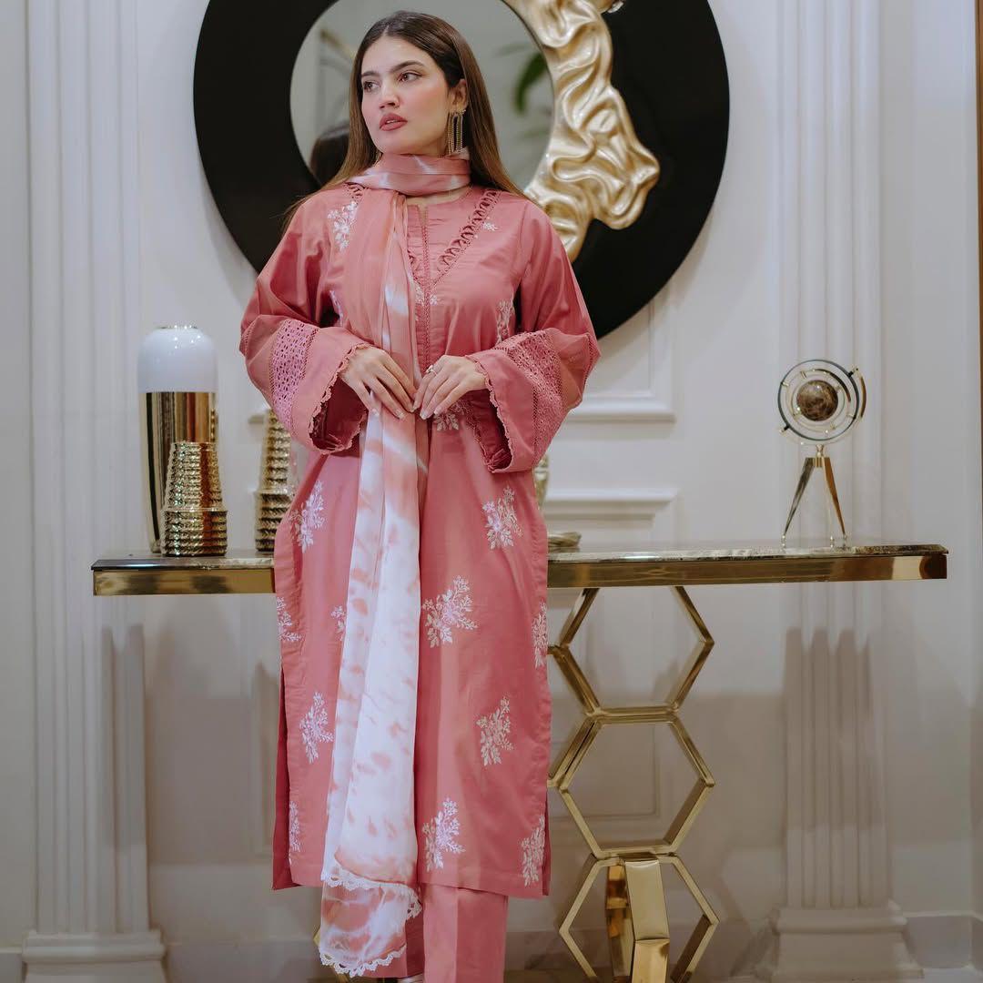 pink silk dresses pakistani Designer Raw Silk Pink Salwar Kameez Pakistani Party Dresses MEDIUM