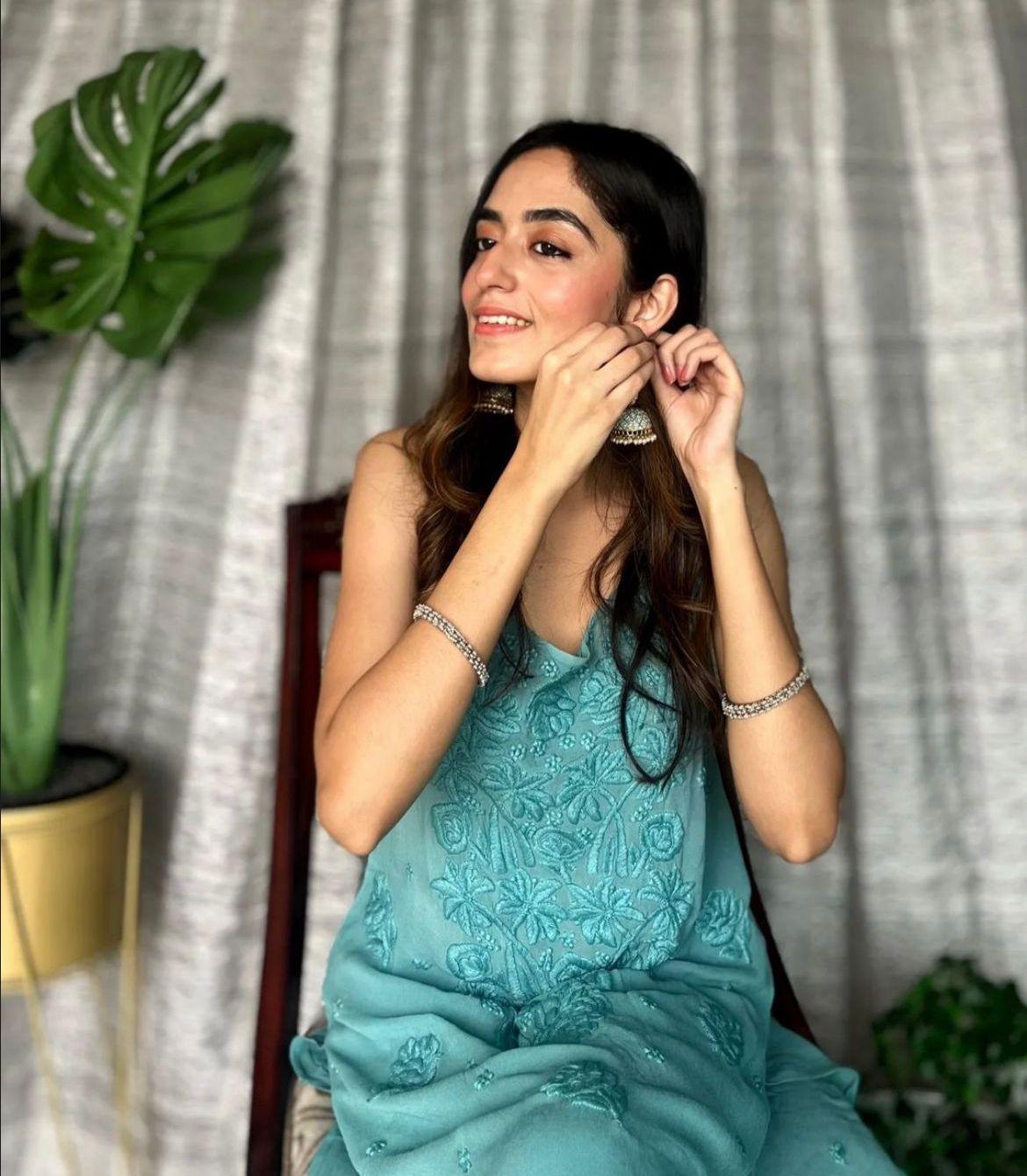 Premium Teal Green Viscose Sleeveless Short Kurti - Inayakhan Shop