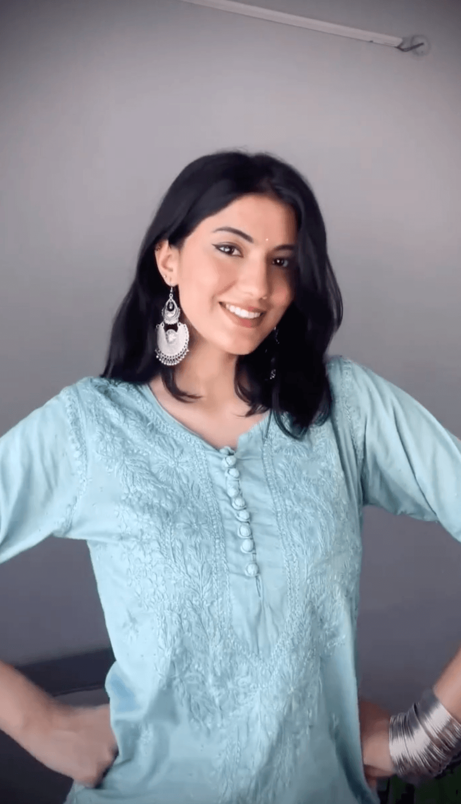 Teal Green Cotton Chikankari Hand Work Kurti Pant Sets - Inayakhan Shop