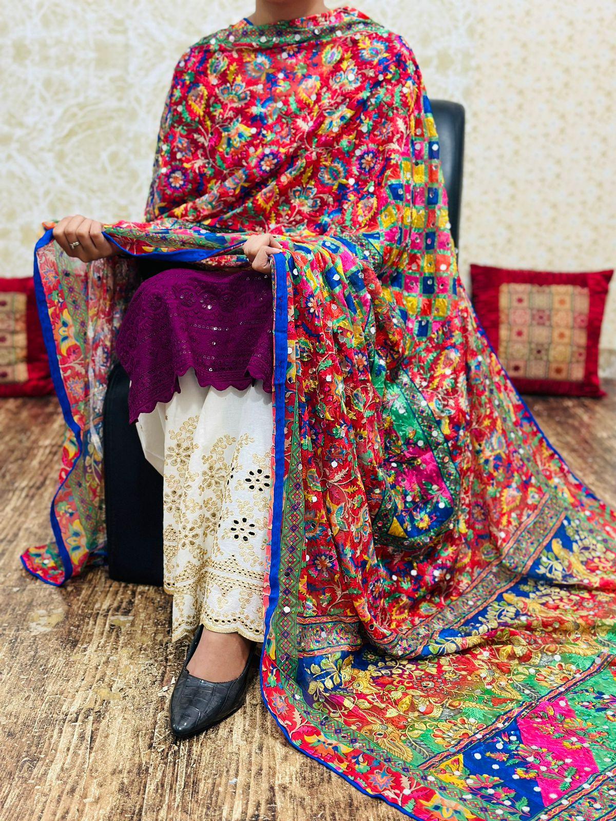 Wine 3 Pakistani Fusion Chikankari Suit with Embroidered Dupatta - Inayakhan Shop