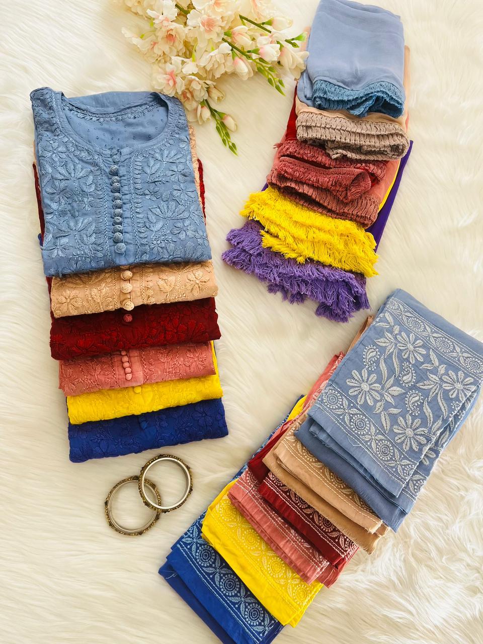 Yellow Exclusive Dobby Cotton 3-Piece Salwar Suit Set - Inayakhan Shop