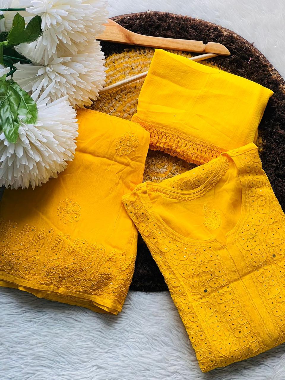 mukaish chikankari kurta