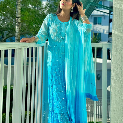 Chikankari Mirror Kurti Sets