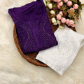 Deep Purple Elegant Lucknowi Chikankari Rayon Mukaish Kurti & Pallazo Set ✨ (Up to 5XL)
