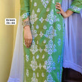 Green Summer Special Premium Modal Lucknow Chikankari Handwork Kurta Palazzo Set