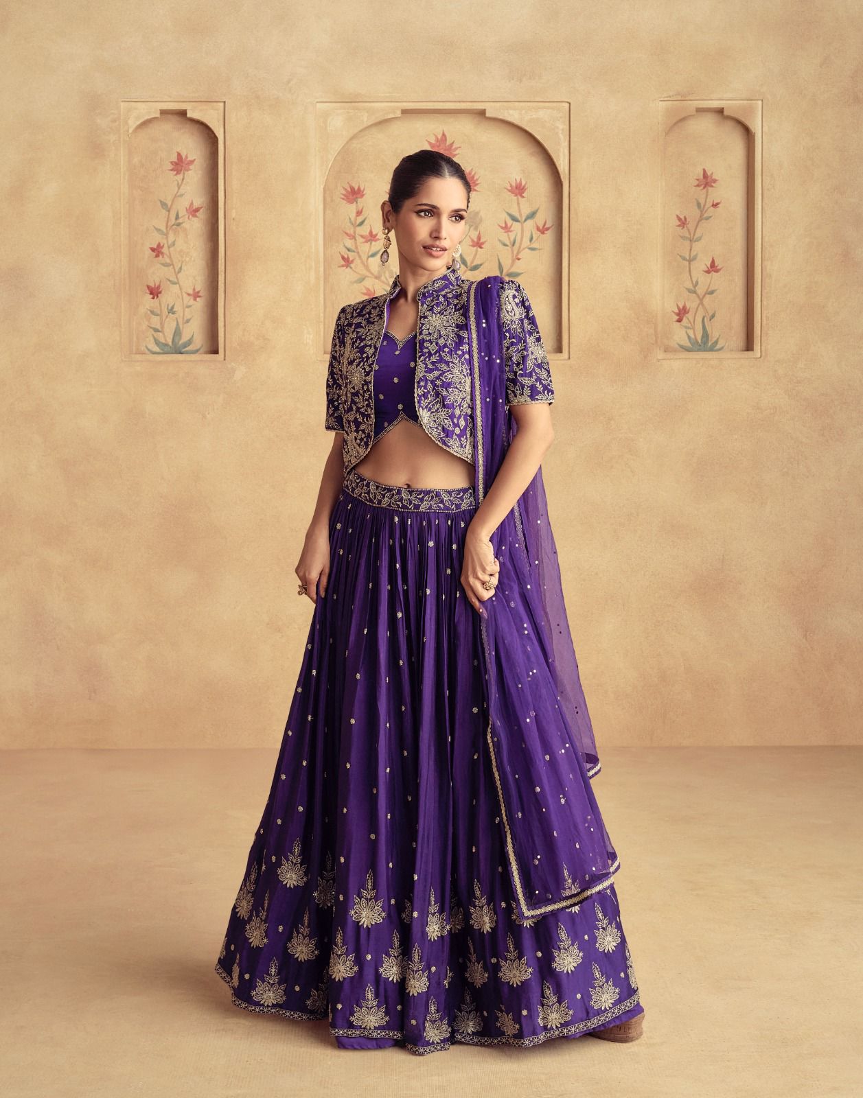 Regalia Purple Designer Lehenga Choli with Jacket