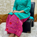 Aqua Pink Beautiful Mastani Kurti Set with Chikankari and Sequin Work