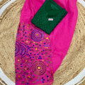 Pink and Green Beautiful Chikankari Sequins Kurti and Patiala Salwar Set
