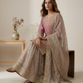 Elegant Designer Pink Beige Readymade Salwar Suit