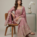 Elegant  Designer Pink Readymade Salwar Suit