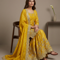 Classic  Designer Yellow Readymade Salwar Suit
