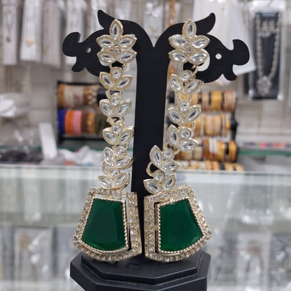 Emerald Green Statement Earrings