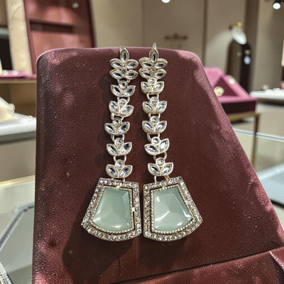 Emerald Mint Green Statement Earrings