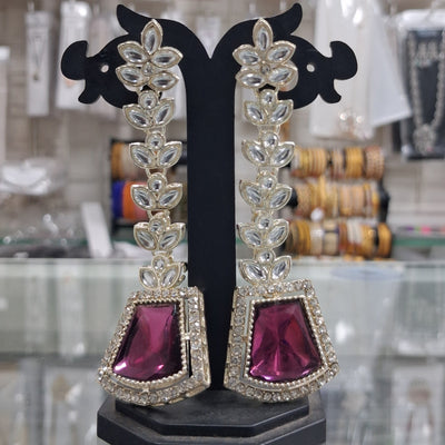 Wine Purple Statement Earrings
