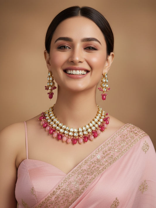 Classic Premium Multicolor Kundan Necklace Set
