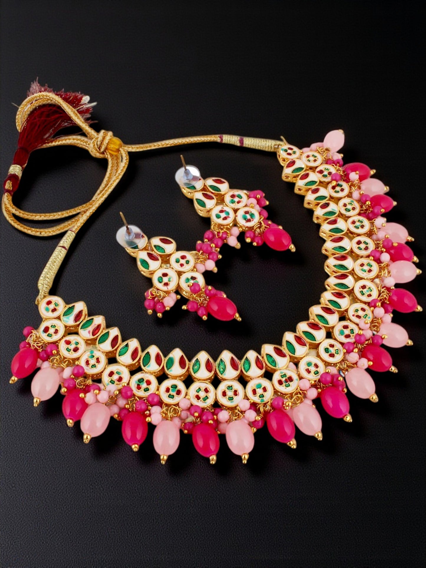 Classic Premium Multicolor Kundan Necklace Set