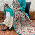 Blue Design 2 - Chikankari Kurti with Pom Pom Phulkari Dupatta and Zari Mastani Sharara Set