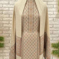 Beige Premium Winter 2025 Pashmina Kani Suit Set with Stole & Bottom