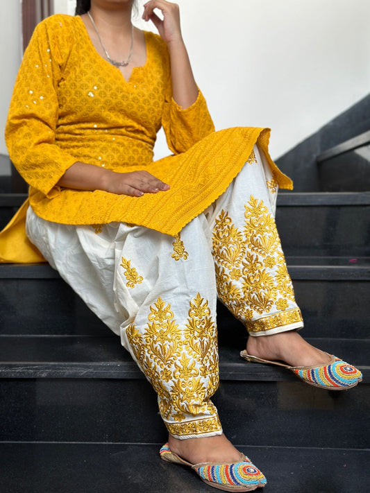 Yellow Color Elegant Patiala Salwar Set