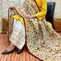 Yellow Design 2 - Chikankari Kurti with Pom Pom Phulkari Dupatta and Zari Mastani Sharara Set
