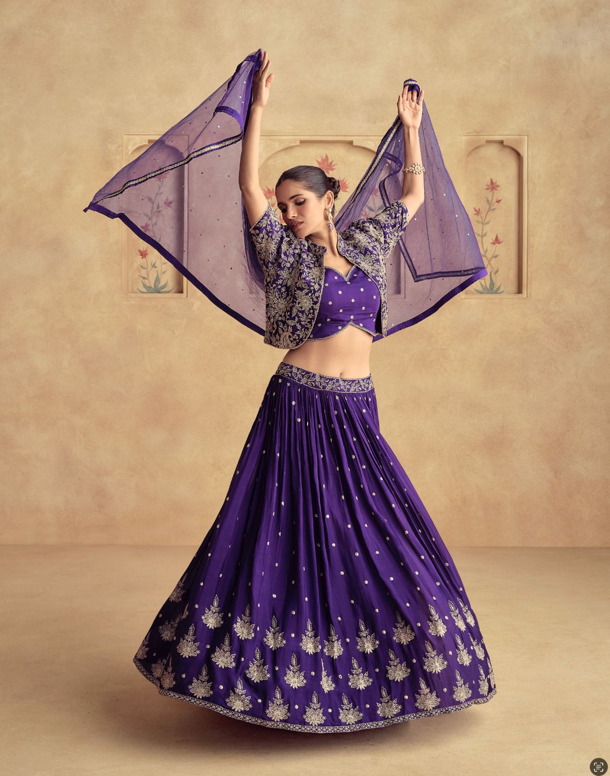 Regalia Purple Designer Lehenga Choli with Jacket