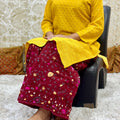 Yellow Maroon Beautiful Mastani Kurti Set with Chikankari and Sequin Work