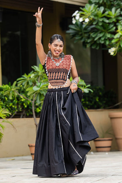 Black Garba Dandiya Chaniya Choli Set