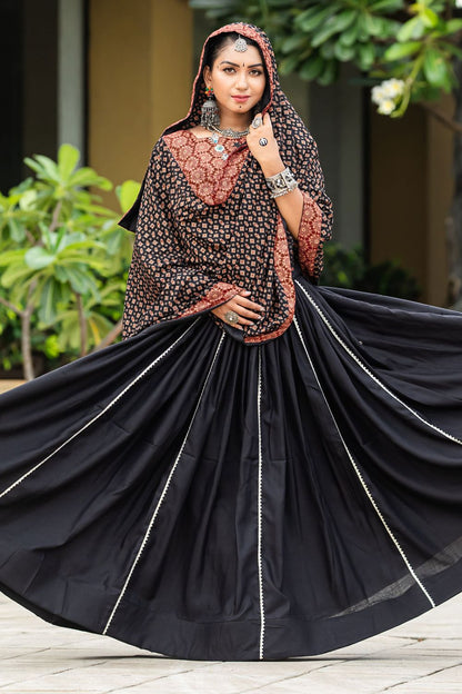 Black Garba Dandiya Chaniya Choli Set