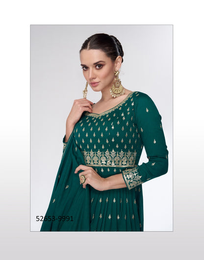 Green Premium Ready to wear Sharara Suit Set