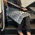 Black Schiffli Embroidered Lucknowi Cotton Kurta Set with Embroidered Dupatta
