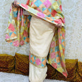 Beige Phulkari Suit Set Zaam Cotton with Embroidered Chinon Dupatta