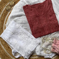 Brown Mukaish Work Lucknow Chikankari Kurta Set with Palazzo & Dupatta