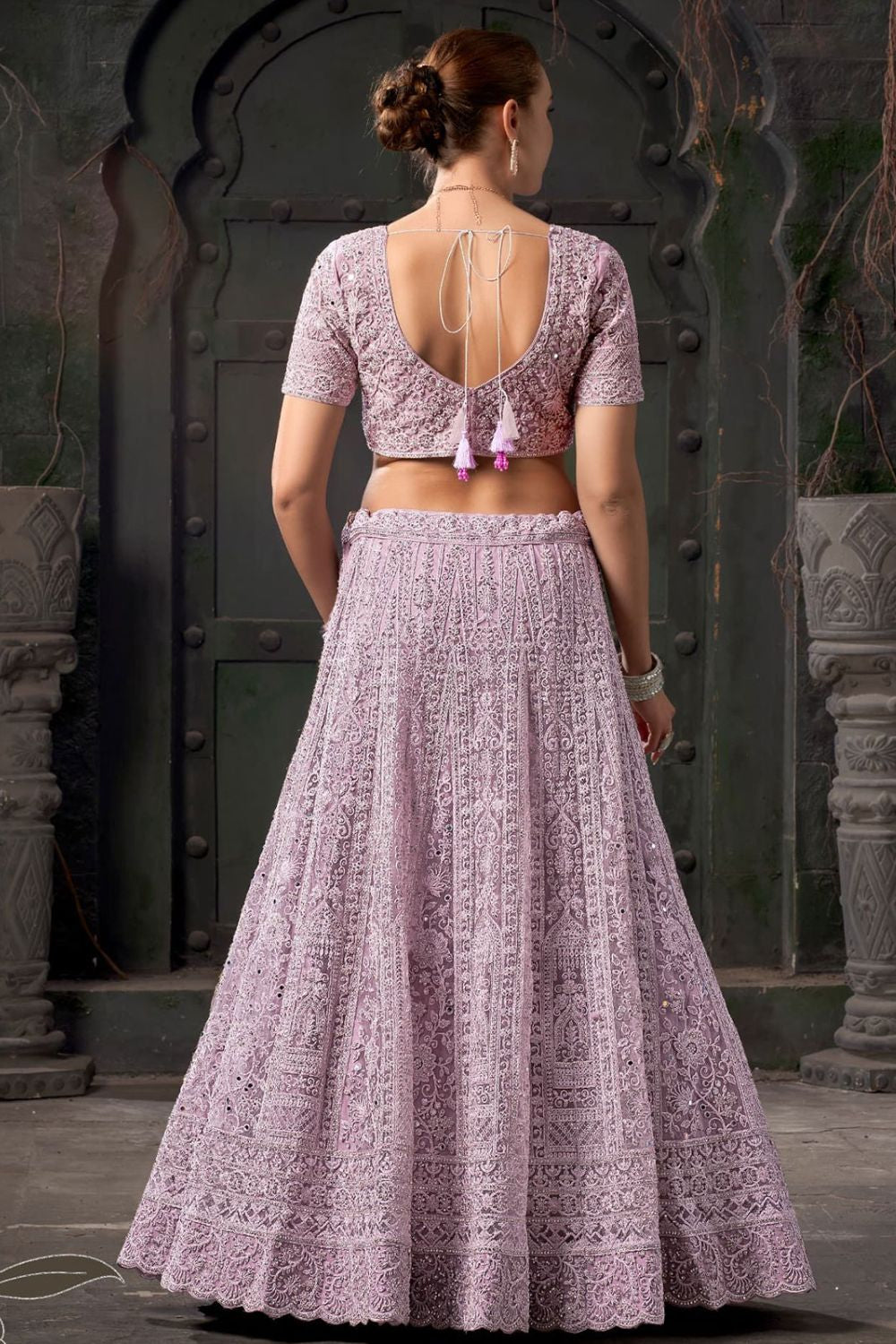 Lilac Wedding Bridal Wedding Lehenga Choli with Dupatta