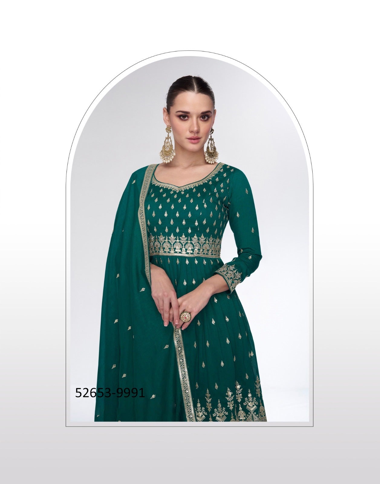 Green Premium Ready to wear Sharara Suit Set