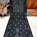 Black Exquisite 3D Handwork Modal Lucknow Chikankari Kurta Set