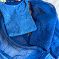 Blue Color Authentic Handcrafted Lucknowi Chikankari Rayon Kurti & Palazzo Set