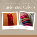 Custom Colors Lucknowi Chikankari Viscose Mukesh Jaal Work 3 PC Kurti Set
