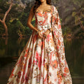 Ethereal Flora: Hand-Embellished Georgette Corset Lehenga Set (Latest)
