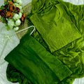 Green Color Authentic Handcrafted Lucknowi Chikankari Rayon Kurti & Palazzo Set