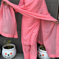 Pink Elegant Chikankari Set with Farshi Salwar – Pure Cotton Ensemble