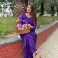 Purple Handcrafted Chikankari Chanderi Silk Co-ord Set