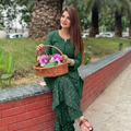 Green Handcrafted Chikankari Chanderi Silk Co-ord Set