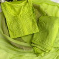 Light Green Color Authentic Handcrafted Lucknowi Chikankari Rayon Kurti & Palazzo Set