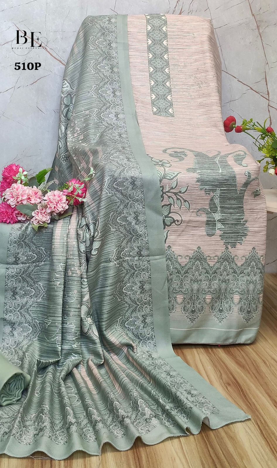 Premium Kashmiri Work Pashmina Silk Suits in 2 Colors (New)