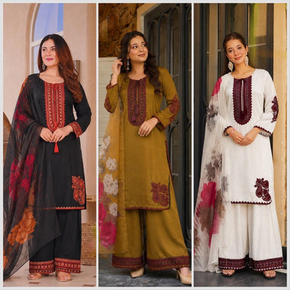 White Pakistani Farsi salwar kurta set full product view