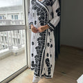 White Soft Lucknow Chikankari Rayon A-Line Angarkha with Mul Mul Pants